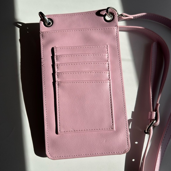 Lightly Used Credit Card and Phone Cross Body Wallet -Pink - Picture 2 of 6